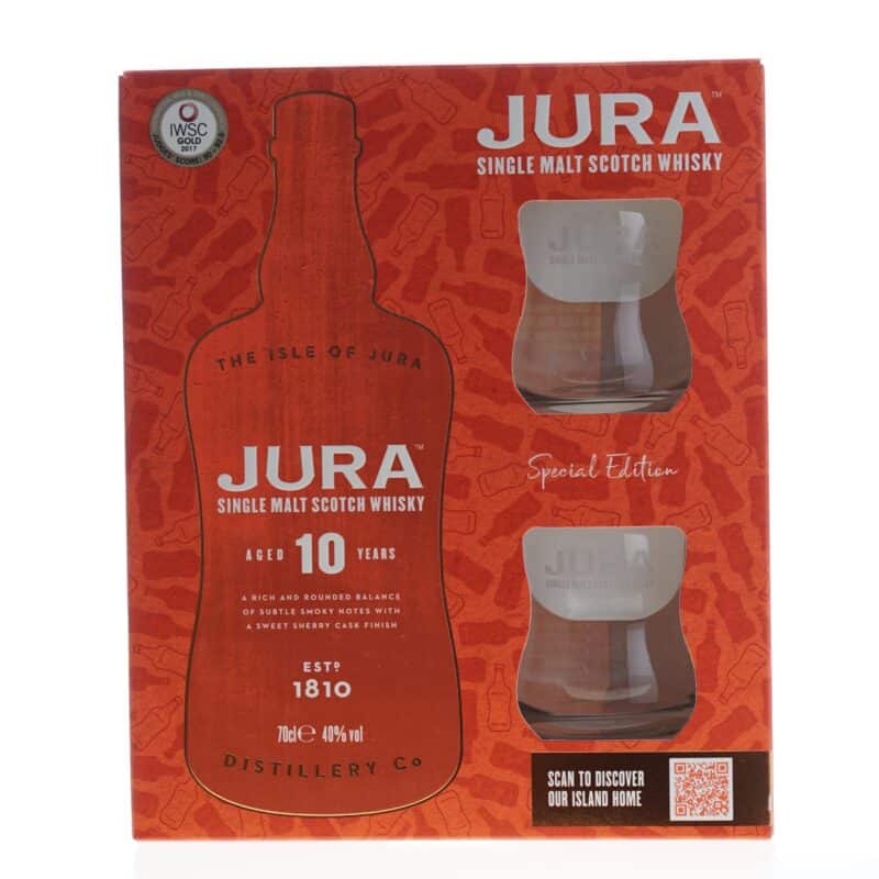 Jura Whisky 10 Years Giftpack met 2 glazen